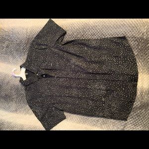 Black and white Polka-dot button up collared t-shirt. Volcom Brand new.
